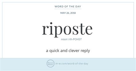 riposte mean.